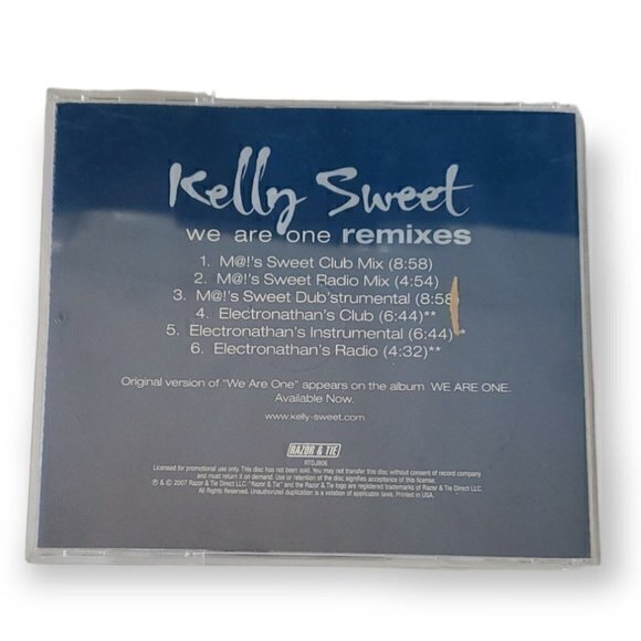 Kelly Sweet‎ - We Are One Remixes [2007 Promotional Maxi-Single CD] - Picture 2 of 3